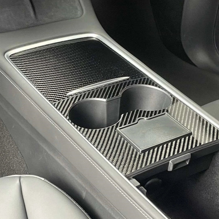 For Tesla Model 3 / Y Carbon Fiber Center Panel Protective Film Anti-Scratch Car Interior, Light, Matte
