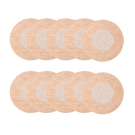 10pcs /Pack Disposable Anti-Bump Invisible Breathable Breast Patch, Flower, Round