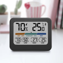 Load image into Gallery viewer, Indoor Temperature And Humidity Monitor LCD Digital Thermometer Hygrometer Weather Station, 324