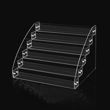 Load image into Gallery viewer, Acrylic Nail Polish Display Rack Transparent Ladder Stand Cosmetic Essential Oil Bottle Holder, 2 Layers, 3 Layers, 4 Layers, 5 Layers, 6  Layers, 7 Layers