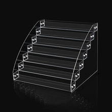 Load image into Gallery viewer, Acrylic Nail Polish Display Rack Transparent Ladder Stand Cosmetic Essential Oil Bottle Holder, 2 Layers, 3 Layers, 4 Layers, 5 Layers, 6  Layers, 7 Layers