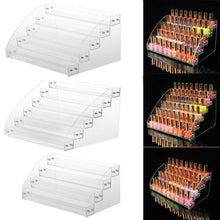 Load image into Gallery viewer, Acrylic Nail Polish Display Rack Transparent Ladder Stand Cosmetic Essential Oil Bottle Holder, 2 Layers, 3 Layers, 4 Layers, 5 Layers, 6  Layers, 7 Layers