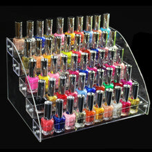 Load image into Gallery viewer, Acrylic Nail Polish Display Rack Transparent Ladder Stand Cosmetic Essential Oil Bottle Holder, 2 Layers, 3 Layers, 4 Layers, 5 Layers, 6  Layers, 7 Layers