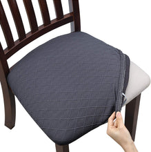 Load image into Gallery viewer, Diamond Plaid Jacquard Chair Cushion Cover Hotel Restaurant Dining Table Chair Cover