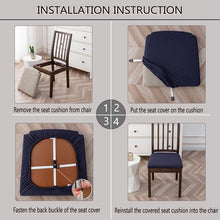 Load image into Gallery viewer, Diamond Plaid Jacquard Chair Cushion Cover Hotel Restaurant Dining Table Chair Cover