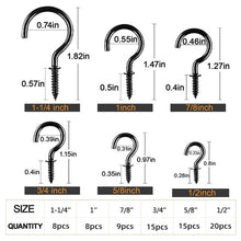 Load image into Gallery viewer, 75pcs /Box Screw-in Ceiling Hook Set Home Storage Wall Cup Hook Lamp Hook