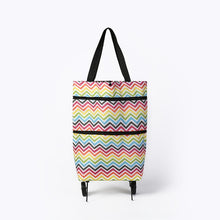 Load image into Gallery viewer, 2 In 1  Oxford Cloth Shopping Bag Foldable Shopping Trolley Cart