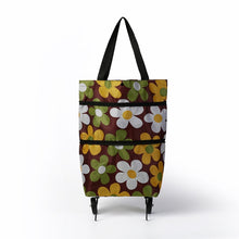 Load image into Gallery viewer, 2 In 1  Oxford Cloth Shopping Bag Foldable Shopping Trolley Cart