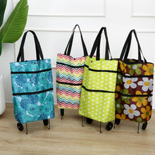 Load image into Gallery viewer, 2 In 1  Oxford Cloth Shopping Bag Foldable Shopping Trolley Cart