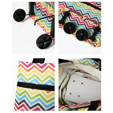 Load image into Gallery viewer, 2 In 1  Oxford Cloth Shopping Bag Foldable Shopping Trolley Cart