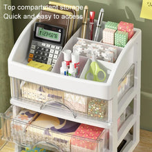 Load image into Gallery viewer, Desktop Drawer Organizer Multi-Layer Cosmetic Jewelry Box Stationery Multi-Functional Organizer, 5 Layer White Drawer (White), 5 Layer Black Drawer (White), 5 Layer Black Drawer (Pink), 4 Layer White Drawer (White), 4 Layer Black Drawer (White)        ...
