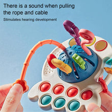 Load image into Gallery viewer, Baby Puzzle Fun Finger Pumping Toys Enlightenment Early Teaching Toys, Octopus (Blue), Octopus (Red), Cartoon Crab (Orange), Cartoon Crab (Green), Rocket (Blue), Rocket (Red), Flying Sword (Red), Flying Sword (White), Crab, Space Ship, Mobile Phone Rab...
