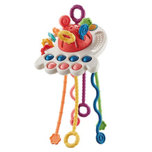 Load image into Gallery viewer, Baby Puzzle Fun Finger Pumping Toys Enlightenment Early Teaching Toys, Octopus (Blue), Octopus (Red), Cartoon Crab (Orange), Cartoon Crab (Green), Rocket (Blue), Rocket (Red), Flying Sword (Red), Flying Sword (White), Crab, Space Ship, Mobile Phone Rab...