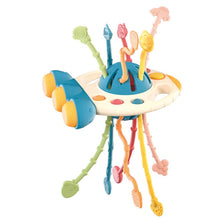 Load image into Gallery viewer, Baby Puzzle Fun Finger Pumping Toys Enlightenment Early Teaching Toys, Octopus (Blue), Octopus (Red), Cartoon Crab (Orange), Cartoon Crab (Green), Rocket (Blue), Rocket (Red), Flying Sword (Red), Flying Sword (White), Crab, Space Ship, Mobile Phone Rab...