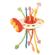 Load image into Gallery viewer, Baby Puzzle Fun Finger Pumping Toys Enlightenment Early Teaching Toys, Octopus (Blue), Octopus (Red), Cartoon Crab (Orange), Cartoon Crab (Green), Rocket (Blue), Rocket (Red), Flying Sword (Red), Flying Sword (White), Crab, Space Ship, Mobile Phone Rab...