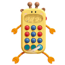 Load image into Gallery viewer, Baby Puzzle Fun Finger Pumping Toys Enlightenment Early Teaching Toys, Octopus (Blue), Octopus (Red), Cartoon Crab (Orange), Cartoon Crab (Green), Rocket (Blue), Rocket (Red), Flying Sword (Red), Flying Sword (White), Crab, Space Ship, Mobile Phone Rab...
