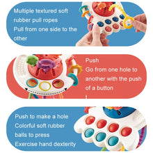 Load image into Gallery viewer, Baby Puzzle Fun Finger Pumping Toys Enlightenment Early Teaching Toys, Octopus (Blue), Octopus (Red), Cartoon Crab (Orange), Cartoon Crab (Green), Rocket (Blue), Rocket (Red), Flying Sword (Red), Flying Sword (White), Crab, Space Ship, Mobile Phone Rab...