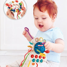 Load image into Gallery viewer, Baby Puzzle Fun Finger Pumping Toys Enlightenment Early Teaching Toys, Octopus (Blue), Octopus (Red), Cartoon Crab (Orange), Cartoon Crab (Green), Rocket (Blue), Rocket (Red), Flying Sword (Red), Flying Sword (White), Crab, Space Ship, Mobile Phone Rab...