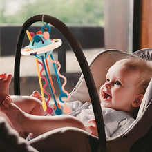 Load image into Gallery viewer, Baby Puzzle Fun Finger Pumping Toys Enlightenment Early Teaching Toys, Octopus (Blue), Octopus (Red), Cartoon Crab (Orange), Cartoon Crab (Green), Rocket (Blue), Rocket (Red), Flying Sword (Red), Flying Sword (White), Crab, Space Ship, Mobile Phone Rab...