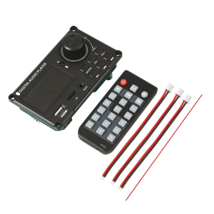 100W 12V TPA3116 Color Screen Power Amplifier Bluetooth Decoder Board With Recording Call, Silicone Remote Control, Small Silicone Remote Control, Small Remote Control