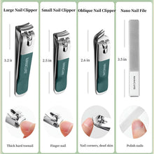 Load image into Gallery viewer, 4pcs /Set Stainless Steel Nail Knife Set Household Portable Rotating Bag Nail Cutting Tool, Light Pink, Matcha Green, Dark Green