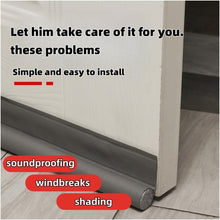 Load image into Gallery viewer, Door Bottom Seal Strip Door Seam Soundproof Windproof Sticker Door Foot Down Gap Self-Adhesive Blocking Strip, Unilateral Brown, Unilateral Black, Unilateral Gray