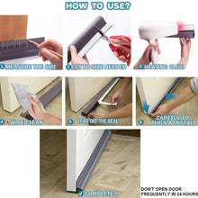 Load image into Gallery viewer, Door Bottom Seal Strip Door Seam Soundproof Windproof Sticker Door Foot Down Gap Self-Adhesive Blocking Strip, Unilateral Brown, Unilateral Black, Unilateral Gray