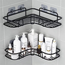 Load image into Gallery viewer, Punch-free Bathroom Triangle Storage Rack Multifunctional Wall Hanging Bracket, Triangle (White), Triangle (Black)