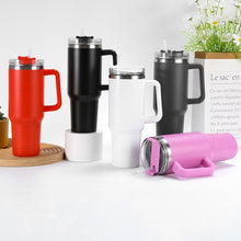 Load image into Gallery viewer, 40oz Car Cup Double-Layer Vacuum Cup With Straw Handle Stainless Steel Thermos Cup