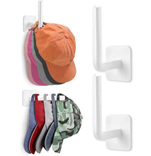 Load image into Gallery viewer, 2pcs Baseball Hat Wall Self-Adhesive Hanging Shelf Rack Hook, Black, White