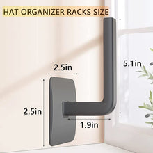Load image into Gallery viewer, 2pcs Baseball Hat Wall Self-Adhesive Hanging Shelf Rack Hook, Black, White