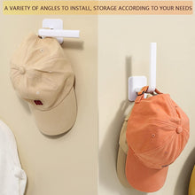 Load image into Gallery viewer, 2pcs Baseball Hat Wall Self-Adhesive Hanging Shelf Rack Hook, Black, White