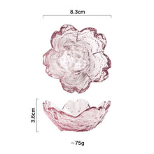Load image into Gallery viewer, 5pcs /Set Hammer Glass Cherry Blossom Dish House Sauce Plate Small Dish, Pink, Gold Edge Pink, Transparent