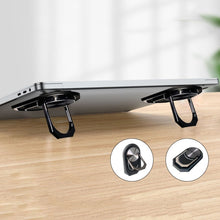Load image into Gallery viewer, 1pair Metal Laptop Invisible Stand Mini Desktop Heightening Cooling Rack Folding Keyboard Stand