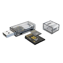 Load image into Gallery viewer, OTG Converter USB To SD/TF 2 In 1 Multi-Function Transparent Card Reader, Transparent