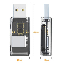 Load image into Gallery viewer, OTG Converter USB To SD/TF 2 In 1 Multi-Function Transparent Card Reader, Transparent