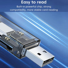 Load image into Gallery viewer, OTG Converter USB To SD/TF 2 In 1 Multi-Function Transparent Card Reader, Transparent