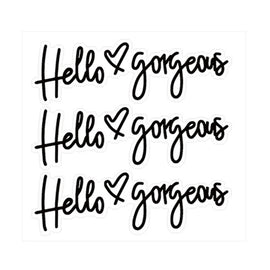Hello gorgeous Car Stickers Inverted Rear Mirror Glass Sticker, Hello gorgeous
