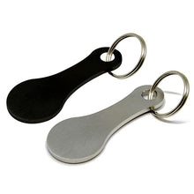Load image into Gallery viewer, Metal Key Ring Shopping Trolley Tokens Removable Shopping Trolley Keys, Silver, Black