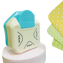 Load image into Gallery viewer, 3 In 1 Fancy Corner Cutter Multi-angle Corner Cutter Chamfering Embosser, Flat Corner (Pink), Beauty Corner (Purple), Round Corner (Green), Round Corner (Blue)