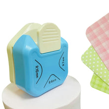 Load image into Gallery viewer, 3 In 1 Fancy Corner Cutter Multi-angle Corner Cutter Chamfering Embosser, Flat Corner (Pink), Beauty Corner (Purple), Round Corner (Green), Round Corner (Blue)