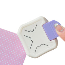 Load image into Gallery viewer, 3 In 1 Fancy Corner Cutter Multi-angle Corner Cutter Chamfering Embosser, Flat Corner (Pink), Beauty Corner (Purple), Round Corner (Green), Round Corner (Blue)