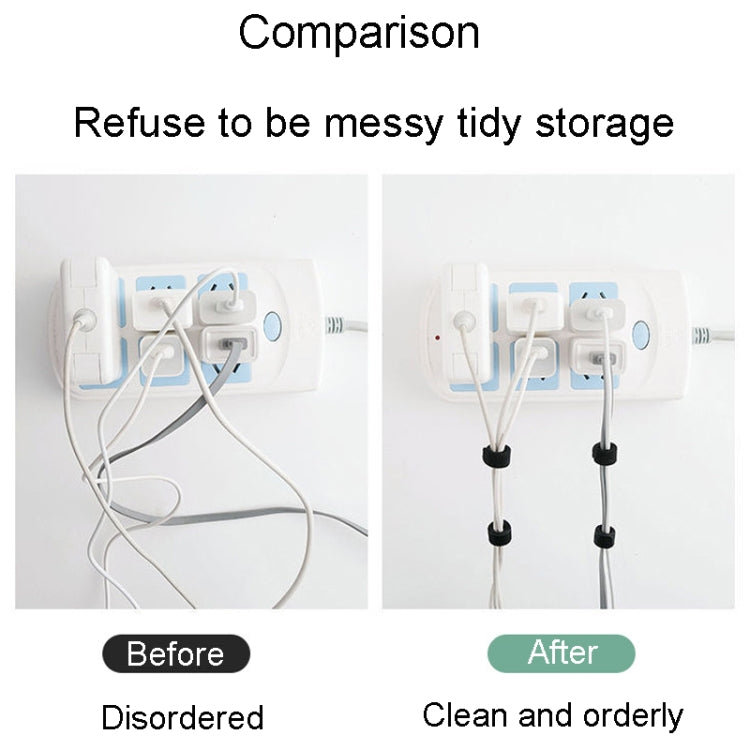 Cuttable Data Cable Bundle Ties Power Cord Storage Organizer Adhesive Strap