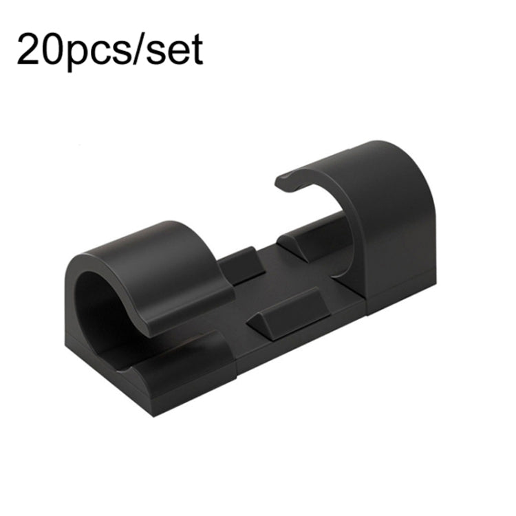 20pcs /Set Medium Self-Adhesive Cable Organizer Clip Network Cord Fixed Storage Clamp