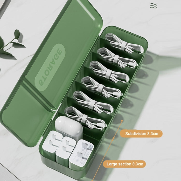 Desktop Data Cable Organizer With Lid Drawer Cord Storage Box