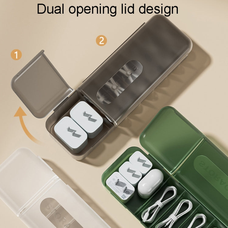 Desktop Data Cable Organizer With Lid Drawer Cord Storage Box