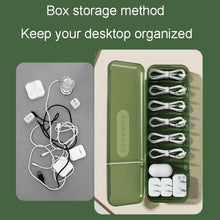Load image into Gallery viewer, Desktop Data Cable Organizer With Lid Drawer Cord Storage Box