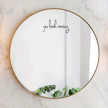 Load image into Gallery viewer, 2pcs /Set Waterproof and Oilproof Vinyl Stickers Mirror Decorative Stickers, Hello sweet cheeks, You look amazing
