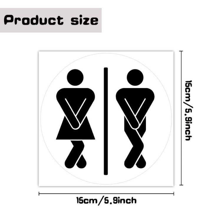 Men Women Sanitary Door Sticker Matte Material Waterproof Oilproof PVC Sticker
