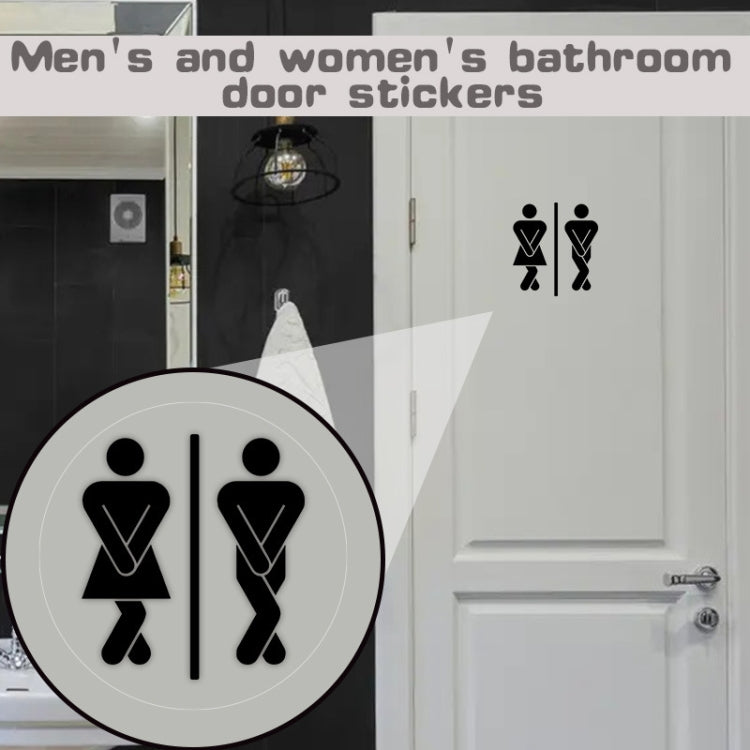 Men Women Sanitary Door Sticker Matte Material Waterproof Oilproof PVC Sticker